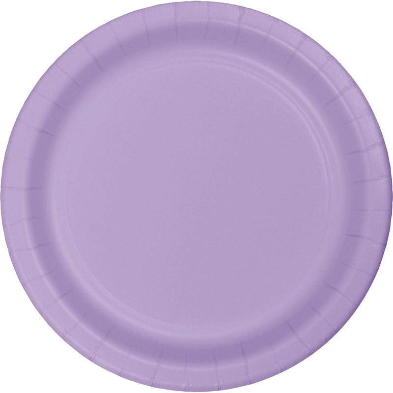 Creative Converting Luscious Lavender Purple Paper Plates, 24/Pack (47193B) - Image 1